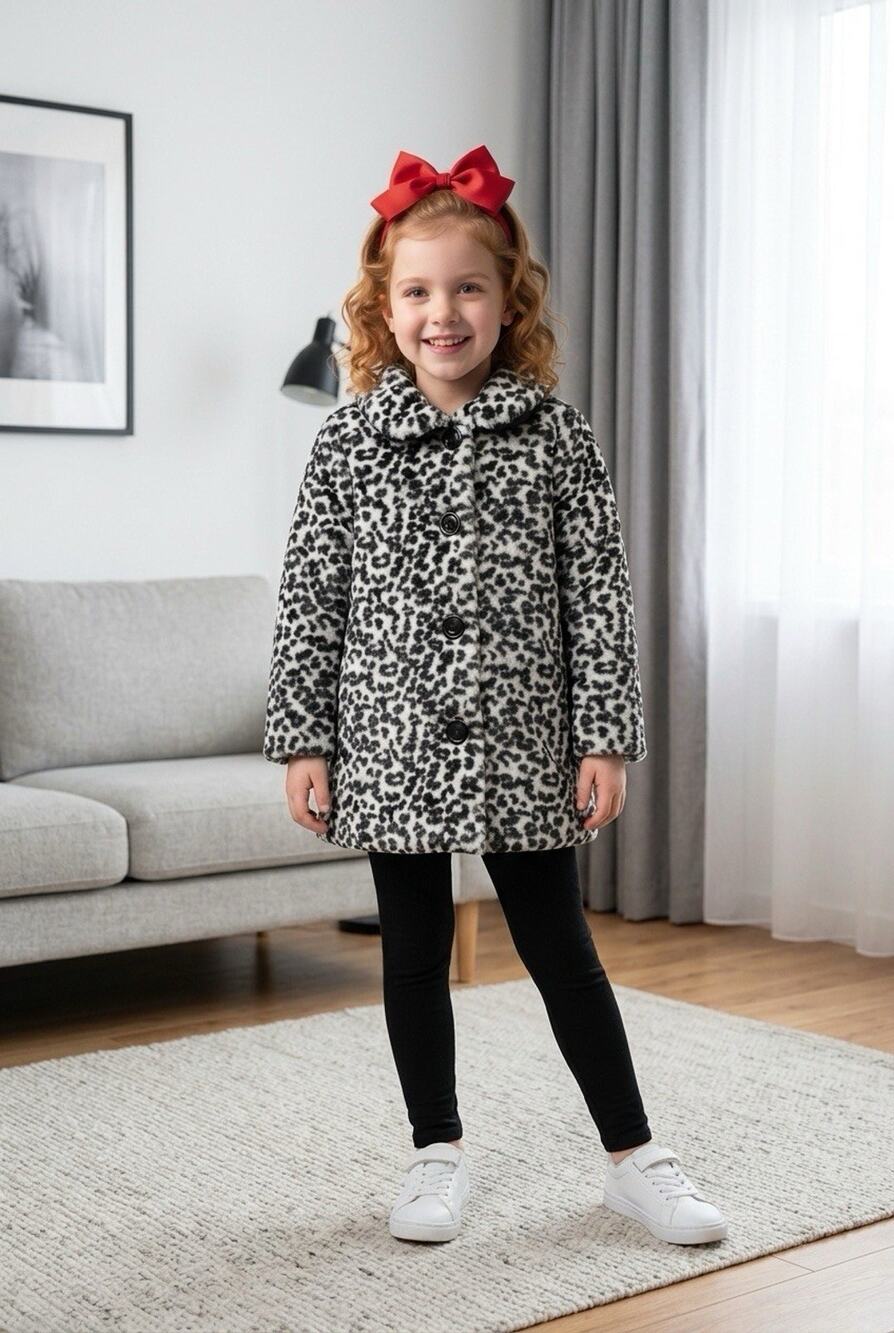 Michael Kors Jeans Toddler Girls Leopard Coat Size 4T New $79.50